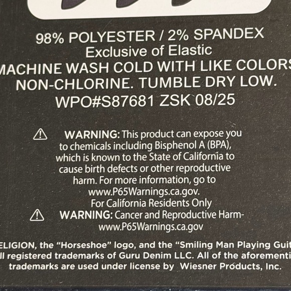 True Religion 6-Pack Crew Socks with silver threads for shoe size 8-12.5 NWT - Picture 7 of 9